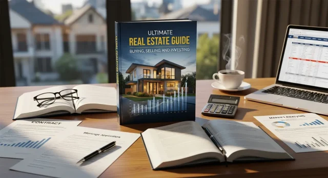 Ultimate Real Estate Guide: Buying, Selling and Investing Comprehensive real estate roadmap showing steps for purchasing, selling, and investing in property